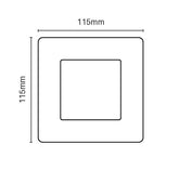 Aluminium 115mm x 115mm dress ring for 65mm posts